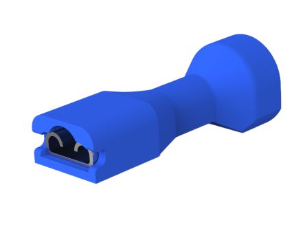 TE Connectivity Ultra-Fast 187 Blue Insulated Receptacle Spade Connector, Quick Disconnect Receptacle, 4.75 x 0.51mm