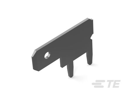 TE Connectivity FASTON 187 Grey Uninsulated Spade Connector, PCB Tab, 4.75mm Tab Size