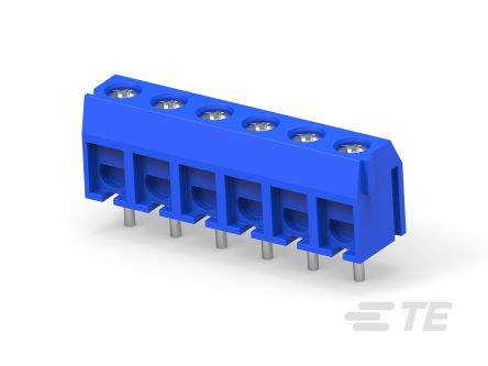 TE Connectivity Buchanan Series PCB Terminal Block, 6-Contact, 5mm Pitch, Board Mount, 1-Row, Through Hole Termination