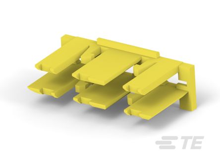 TE Connectivity, FASTIN-FASTON 250 6 Way PBT Crimp Terminal Housing, Yellow