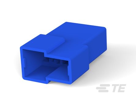 TE Connectivity, FASTIN-FASTON 250 2 Way Polyamide Crimp Terminal Housing, Blue
