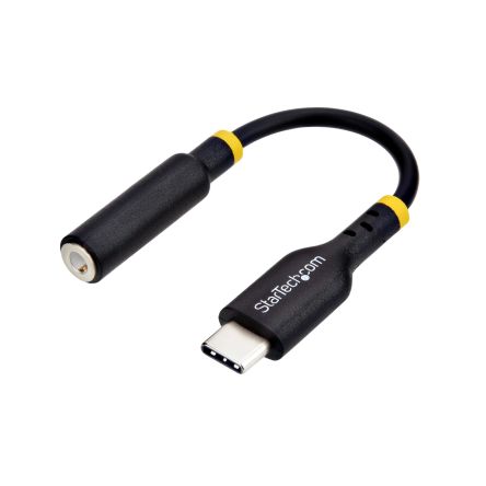 StarTech.com USB 2.0, Male USB C to Female 3.5 mm Jack, 480Mbps, 127mm