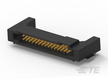TE Connectivity AMPMODU 50/50 Grid Series Right Angled Surface Mount PCB Header, 50 Contact(s), 1.27mm Pitch, 2 Row(s),