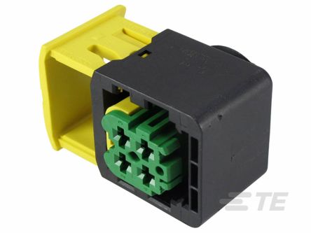 TE Connectivity, 3-1418 Automotive Connector Receptacle Green Cable Mount 4 Way, Wire Termination 3-1418390-1
