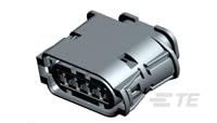 TE Connectivity, 1-1718 Automotive Connector Socket Black Cable Mount 4 Way, Wire Termination 1-1718628-1