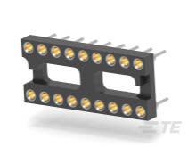 TE Connectivity 2.54mm Pitch 18 Way SMT DIP Test IC Socket