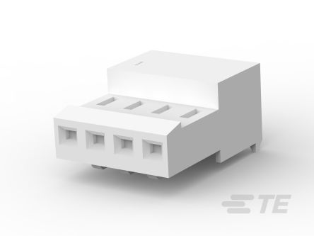 TE Connectivity MTA 100 Series Straight Cable Mount PCB Header, 4 Contact(s), 2.54mm Pitch, 1 Row(s), Unshrouded