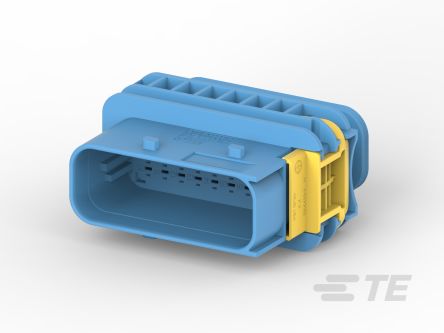 TE Connectivity, 4-1564 Automotive Connector Plug Blue Cable Mount 18 Way, Wire Termination 4-1564412-1