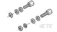 TE Connectivity, 21244 Series Female Screwlock Assembly Kit For Use With Connector Hardware