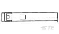 TE Connectivity AMPMODU Series Straight Cable Mount PCB Header, 8 Contact(s), 2.54mm Pitch, 1 Row(s), Unshrouded