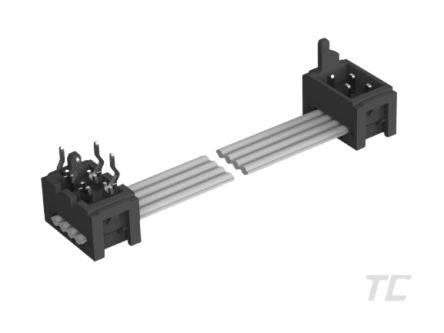 TE Connectivity 2205 Series Flat Ribbon Cable, 10-Way, 200mm Length, Micro-MaTch IDC to Micro-MaTch IDC