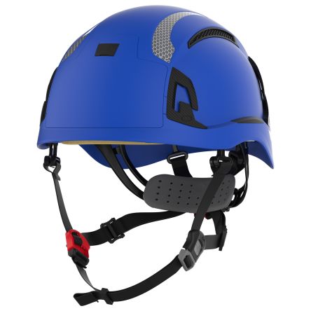 JSP EVO ALTA Blue Hard Hats with Chin Strap, Adjustable, Ventilated