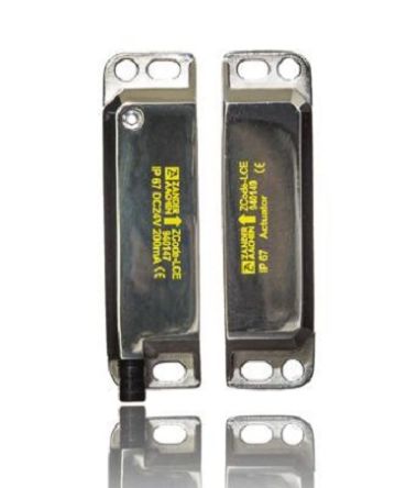 H.ZANDER Zcode-LCE Series Sliding Block for Mounting Magnetic Non-Contact Safety Switch, 24V dc, Plastic Housing, 2NC,