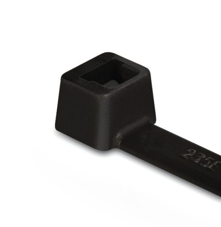 HellermannTyton Cable Ties,, 200mm x 4.6 mm, Black Polyamide, Pk-500