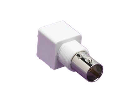 TE Connectivity 73137 Series Receptacle Bulkhead Mount BNC Connector, Solder Termination, Right Angle Body