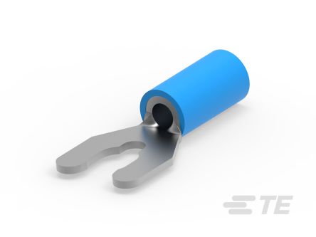 TE Connectivity PlastiGrip Blue Insulated Spade Connector, Spring Spade Terminal