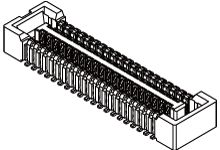 TE Connectivity 50310 Series Vertical Board Mount PCB Socket, 0.4mm Pitch, Surface Mount Termination