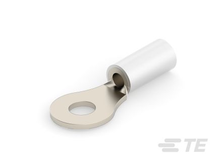TE Connectivity, STRATO-THERM DIAMOND GRIP Insulated Ring Terminal, M3.5 (#6) Stud Size, White