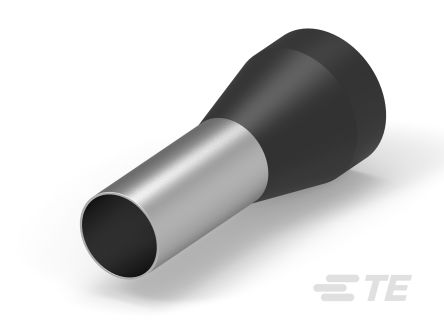 TE Connectivity, 3-966292 Insulated Ferrule, 16mm Pin Length, 11.2mm Pin Diameter, Black