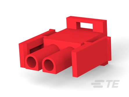 TE Connectivity MATE-N-LOK Series Vertical Cable Mount PCB Header, 2 Contact(s), 6.35mm Pitch, 1 Row(s), Unshrouded
