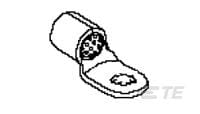 TE Connectivity, Copalum Uninsulated Ring Terminal, 3/8 Stud Size