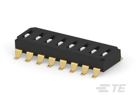 TE Connectivity 8 Way Surface Mount DIP & SIP Switch SPST