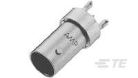 TE Connectivity 4140 Series Receptacle Board Mount BNC Connector, 75Ω, Press Fit, Through Hole Termination, Straight