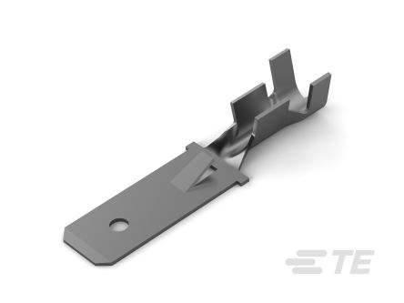 TE Connectivity FASTIN-FASTON 250 Dark Grey Uninsulated Receptacle Spade Connector, Quick Disconnect Receptacle, 6.35 x