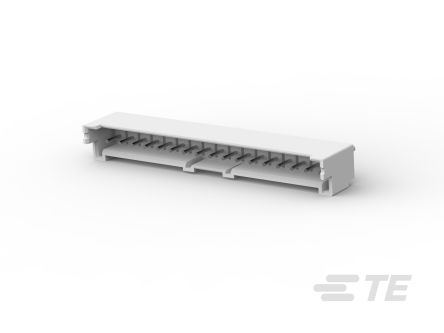 TE Connectivity Economy Power 2.5 Series Vertical Board Mount PCB Header, 17 Contact(s), 2.5mm Pitch, 1 Row(s), Shrouded