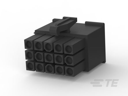 TE Connectivity Housing, 15 Way, Plug, Mini-Universal MATE-N-LOK, Cable Mount, 600 V dc