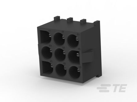 TE Connectivity, Universal MATE-N-LOK Vertical PIN 9 Way PCB Mount Header for use with Wire To Board