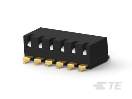 TE Connectivity 6 Way Surface Mount DIP & SIP Switch, Piano Actuator