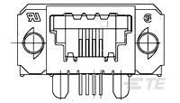 TE Connectivity Ethernet Connector, Board Mount, Cat5