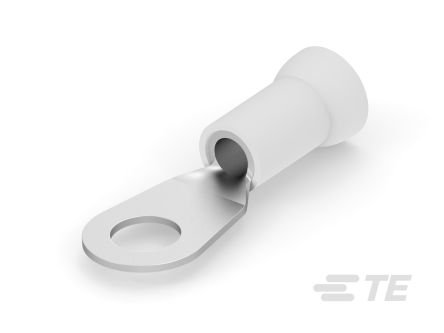 TE Connectivity, PlastiGrip Insulated Ring Terminal, M8 Stud Size, Natural