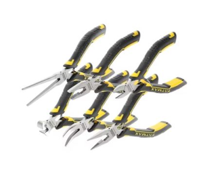 Stanley FMHT0-80541 6-Piece Plier Set, Angled, Bent, Flat, Straight Tip, 260 mm Overall
