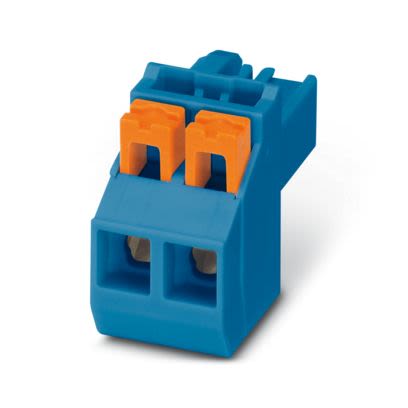 Phoenix Contact PSPT 2 Series PCB Connector, 2-Contact, 5mm Pitch, PCB Mount, 1-Row, Push In Spring Termination