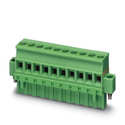 Phoenix Contact MVSTBR Series PCB Connector, 10-Contact, 5.08mm Pitch, Screw, 1-Row, Screw Termination