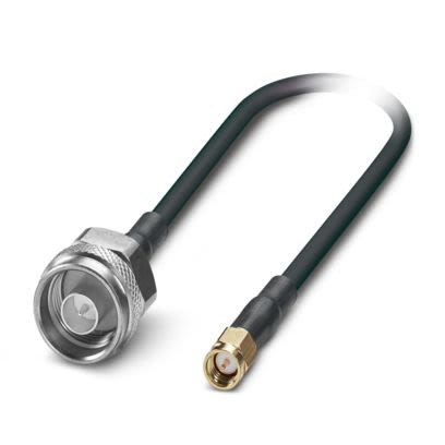 Phoenix Contact NBC-COX-CNM/5.0-M/COX-CKM Series Male Coax Plug to Male Coax Plug, 5m, SMA Coaxial, Terminated50 Ω