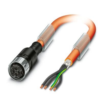 Phoenix Contact 1620337, Armoured, 5m 8 Core, Orange Power Cable +105°C