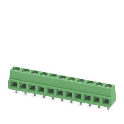 Phoenix Contact 5, MKDSN 1 Series PCB Terminal Block, 11-Contact, 5mm Pitch, Wave Soldering, 1-Row, Screw Termination