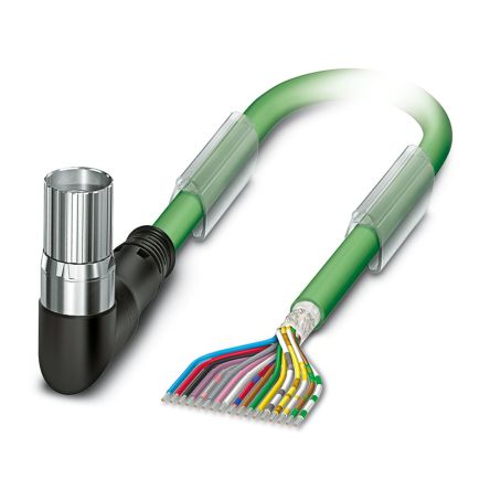 Phoenix Contact K-17 0.14 mm², 0.5 mm², 0.22 mm² 17 Core Power Cable, Green Thermoplastic Polyurethane TPU, 5m