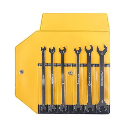 Bernstein 6 Series 6-Piece Open Ended Spanner Set, 3.0 → 6.5, Steel
