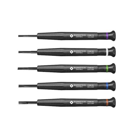 Bernstein Slotted Screwdriver Sets, 5-Piece
