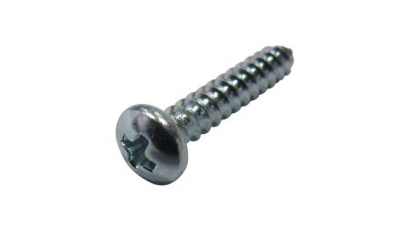RND Zinc Carbon Steel Pan Head Self Tapping Screw, 16mm Long