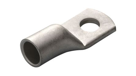 RND, 465 Uninsulated Tubular Ring Terminal, #10 Stud Size, Silver