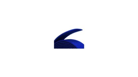 RND Hook and Loop Cable Tie,, 10m x 20 mm, Blue Polypropylene