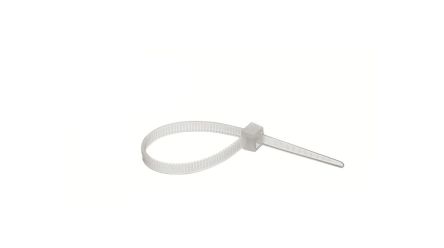 RND Cable Ties, 250mm x 4.8 mm, Natural Polyamide, Pk-100units