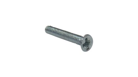 RND Phillips Flat Zinc Plated Steel Machine Screw DIN 965 x 25mm