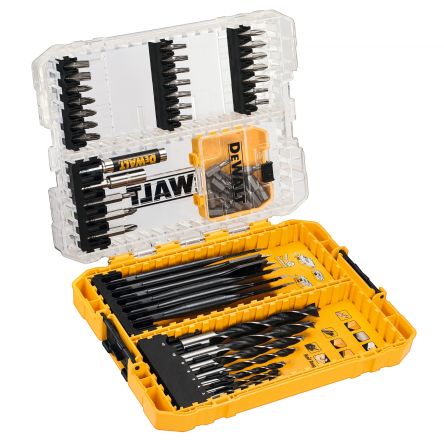 DeWALT 57-Piece Masonry Drill Bit Set for Masonry, 50mm Max, 3mm Min, HSS Bits