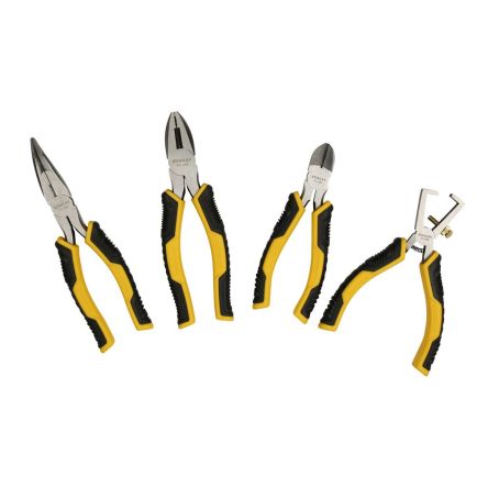 Stanley STMT1-74179 4-Piece Plier Set, Angled, Bent, Flat, Straight Tip, 150 → 200 mm Overall
